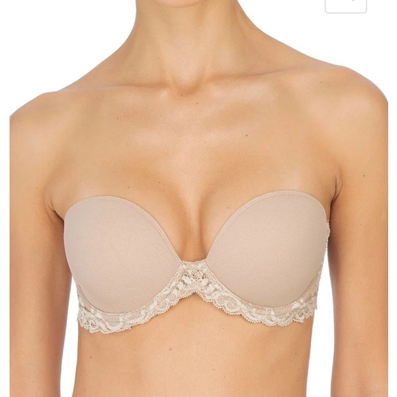 Natori Feathers Lace Strapless Bra - Picture 1 of 6
